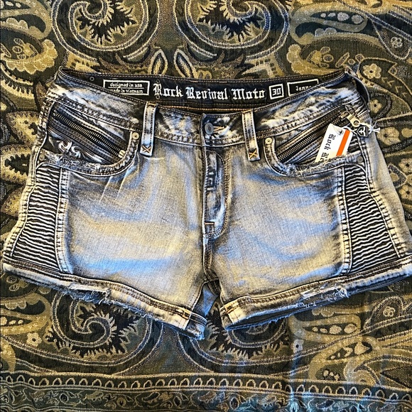 Rock revival Moto shorts NWT - Picture 6 of 16